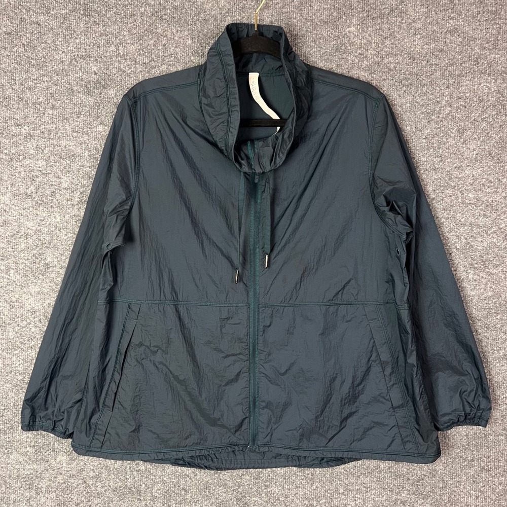 Lululemon Windbreaker Jacket Womens 8 blue Excellent Full Zip Lightweight